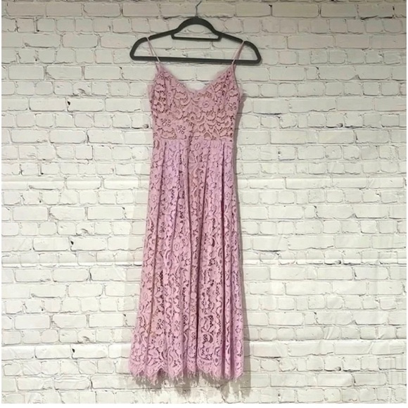 Lavender Lilac MIDI Lace Dress - Picture 1 of 6